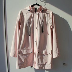 Light Pink Sparkle & Fade Raincoat, Size Small